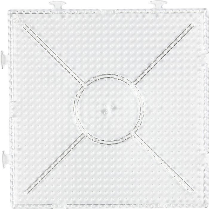 Putkihelmialusta, iso neliö, 15x15 cm, medium, läpinäkyvä, 1 kpl