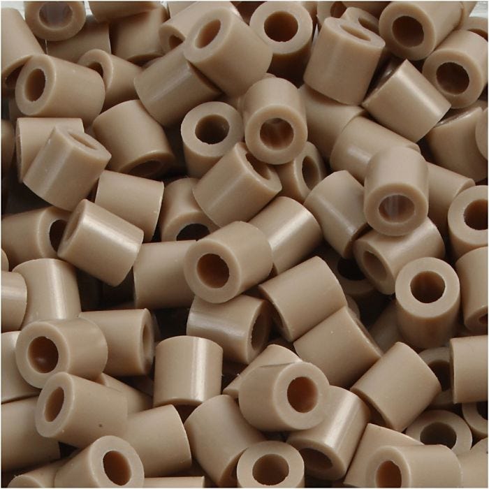 PhotoPearls- helmet, koko 5x5 mm, aukon koko 2,5 mm, medium, beige (6), 6000 kpl/ 1 pkt