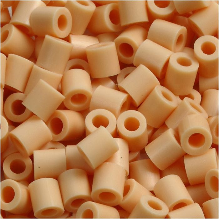 PhotoPearls- helmet, koko 5x5 mm, aukon koko 2,5 mm, medium, vaaleipuuteri (7), 1100 kpl/ 1 pkt