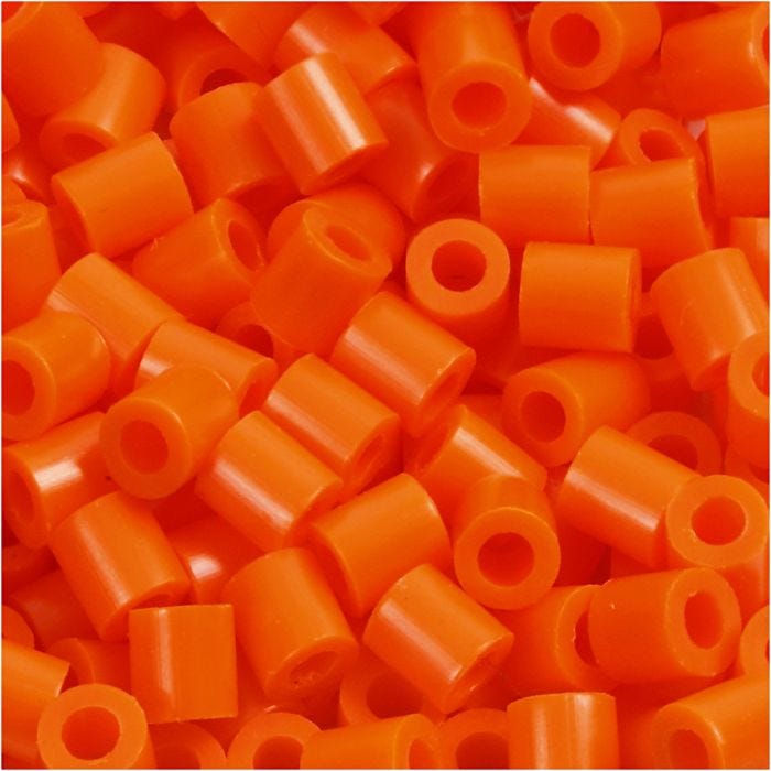 PhotoPearls- helmet, koko 5x5 mm, aukon koko 2,5 mm, medium, kirkas oranssi (13), 6000 kpl/ 1 pkt