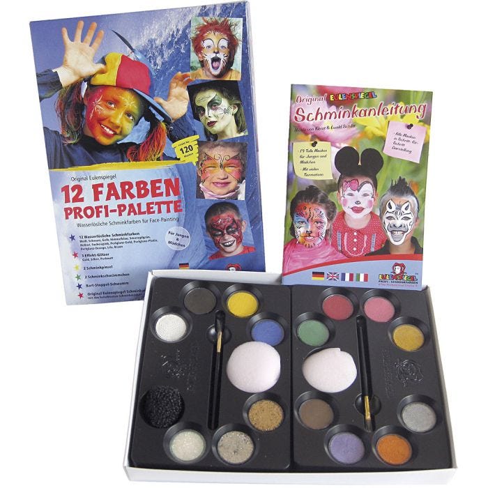Kasvomaalaus-aloituspakkaus, värilajitelma, 1 set