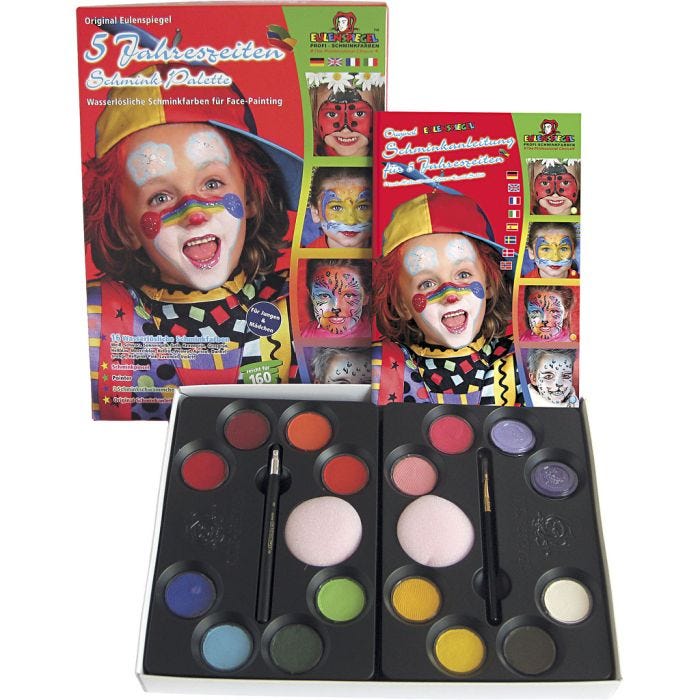 Kasvomaalaus-aloituspakkaus, värilajitelma, 1 set