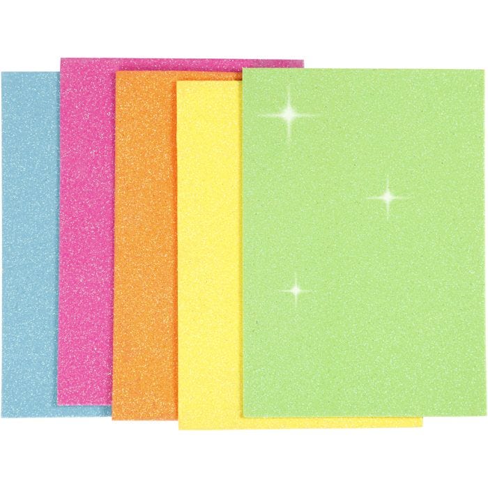 Softisarkki, A5, arkki 150x210 mm, paksuus 2 mm, värilajitelma, 5 ark/ 1 pkt