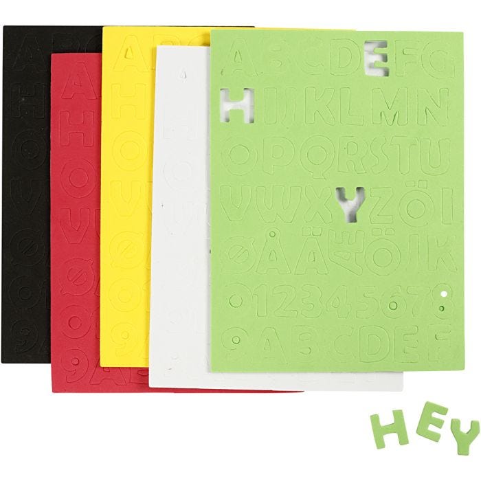 Softisarkki, arkki 15x21 cm, koko 2-2,3 cm, paksuus 2 mm, värilajitelma, 5 ark/ 1 pkt