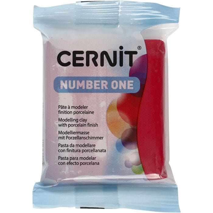 Cernit, karmiininpun (420), 56 g/ 1 pkt
