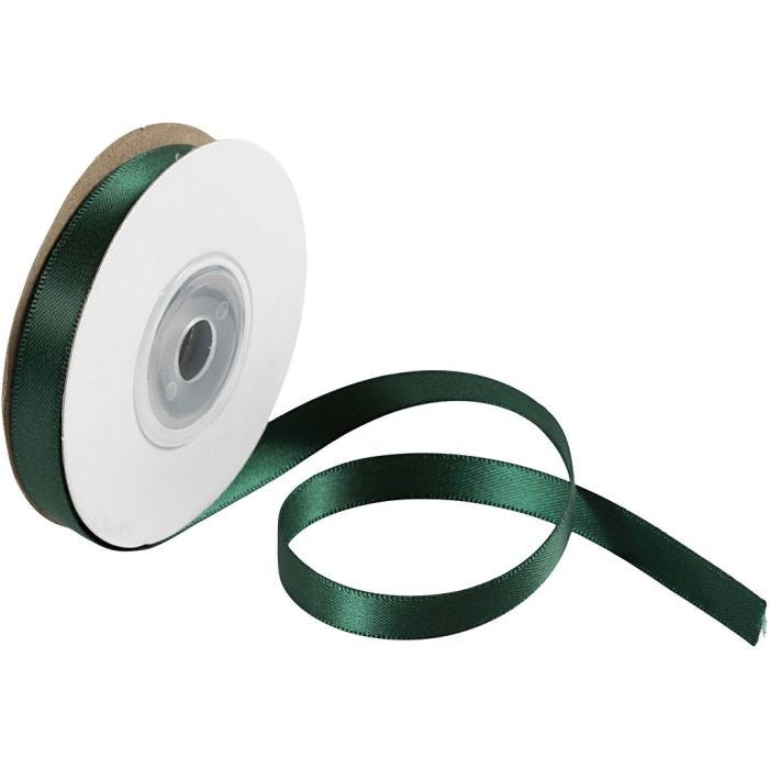 Satiininauha, Lev: 10 mm, vihreä, 30 m/ 1 rll