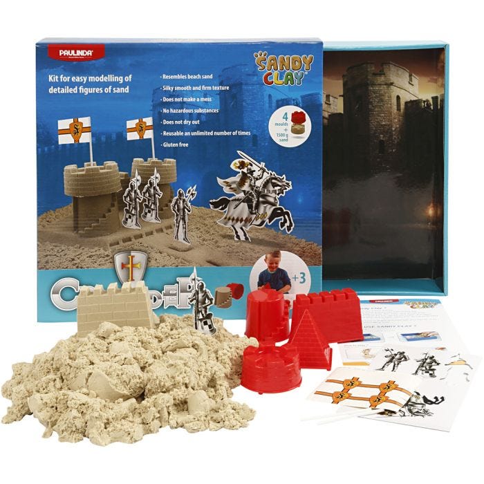 Sandy Clay® hiekkamassa, linna, luonnonrusk., 1 set