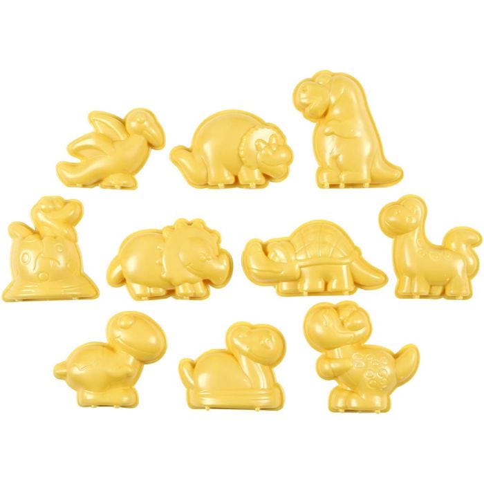 Hiekkamuotit, dinolaakso, koko 4,5-6 cm, 10 kpl/ 1 pkt