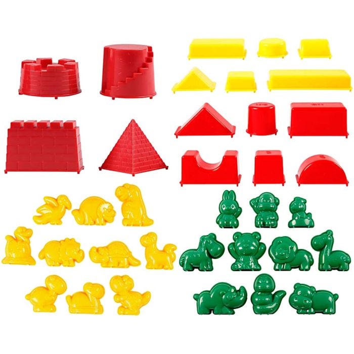 Hiekkamuotit, koko 3,5-9,5 cm, 36 kpl/ 1 pkt