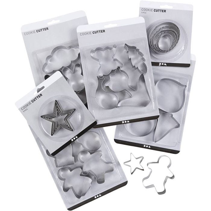 Metallimuotit, Kork. 8 cm, 24 kpl/ 1 pkt