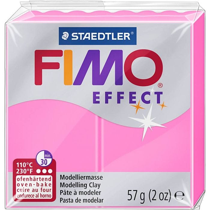 FIMO® Effect, neonpinkki, 57 g/ 1 pkt