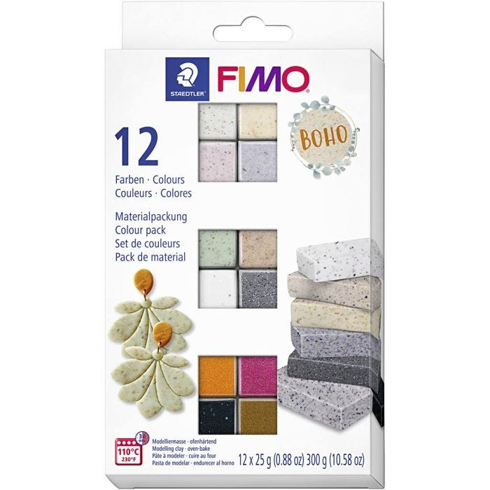 FIMO® Effect, värilajitelma, 12x25 g/ 1 pkt