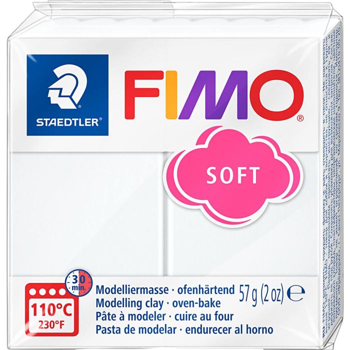 FIMO® Soft- muovailumassa, valkoinen, 57 g/ 1 pkt