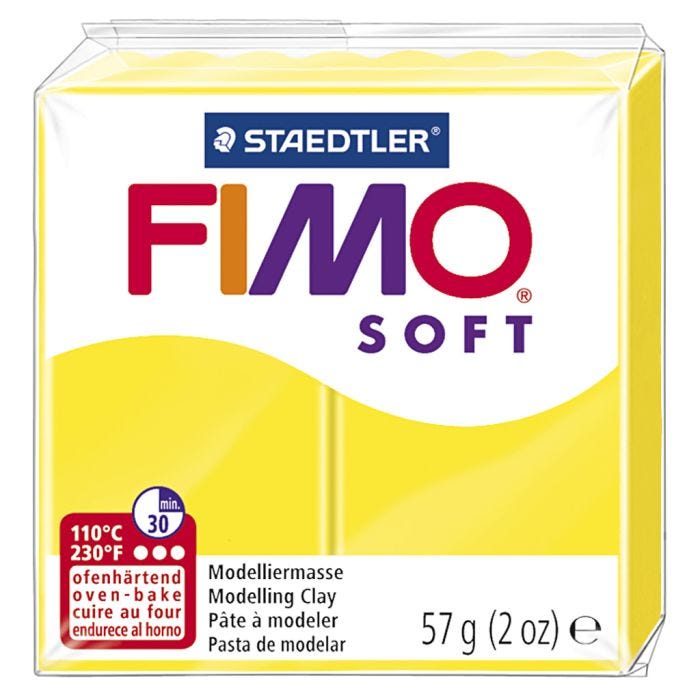 FIMO® Soft- muovailumassa, sitruuna, 57 g/ 1 pkt