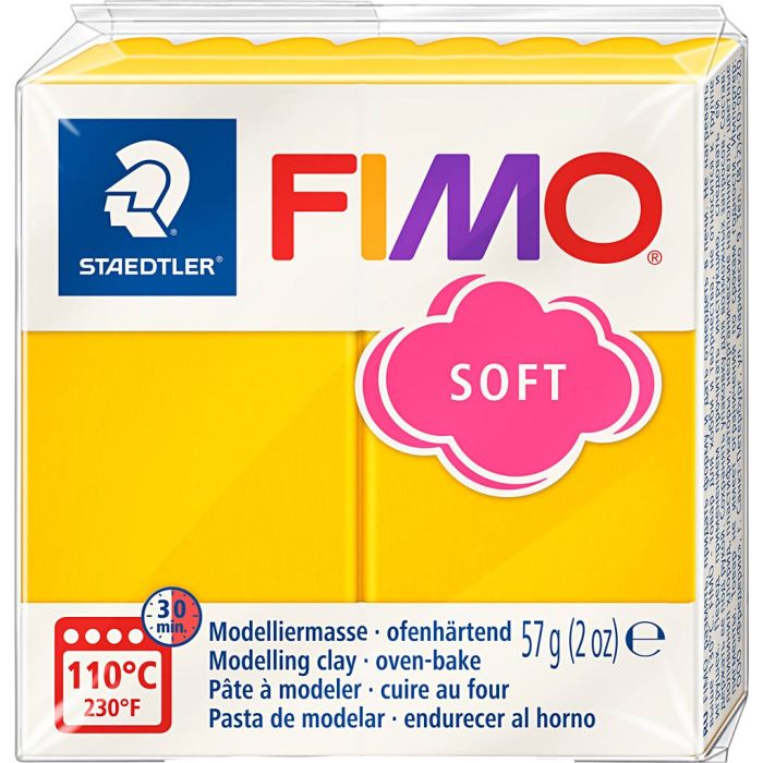 FIMO® Soft- muovailumassa, auringonkeltainen, 57 g/ 1 pkt