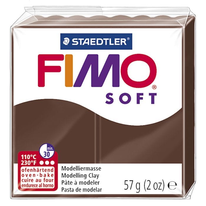 FIMO® Soft- muovailumassa, suklaanruskea, 57 g/ 1 pkt