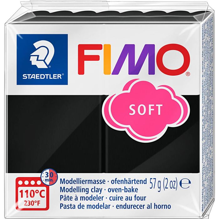 FIMO® Soft- muovailumassa, musta, 57 g/ 1 pkt