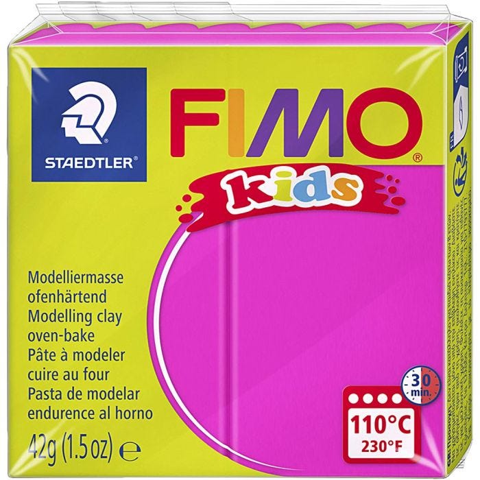 FIMO® Kids Clay , pinkki, 42 g/ 1 pkt