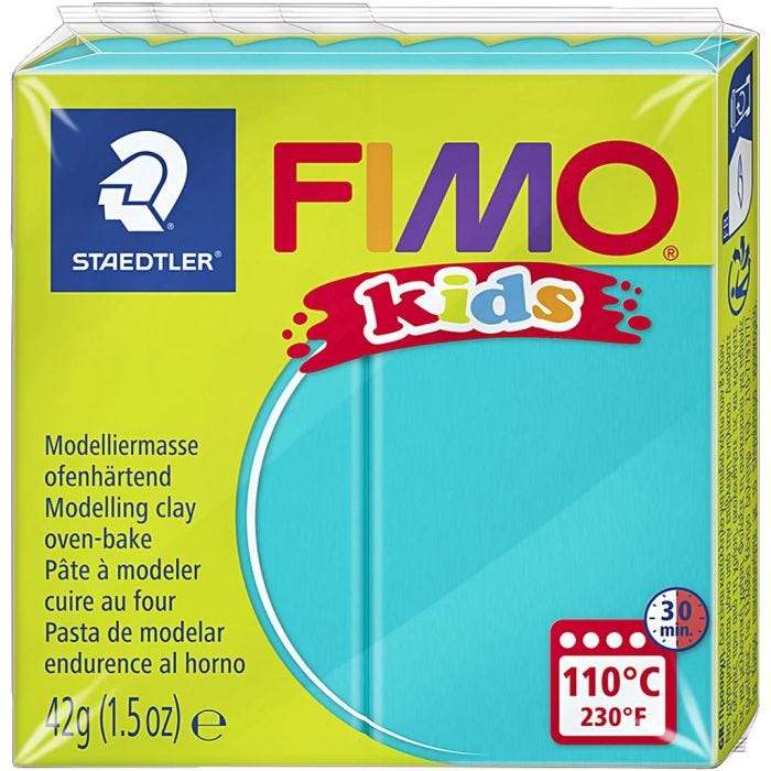 FIMO® Kids Clay , turkoosi, 42 g/ 1 pkt