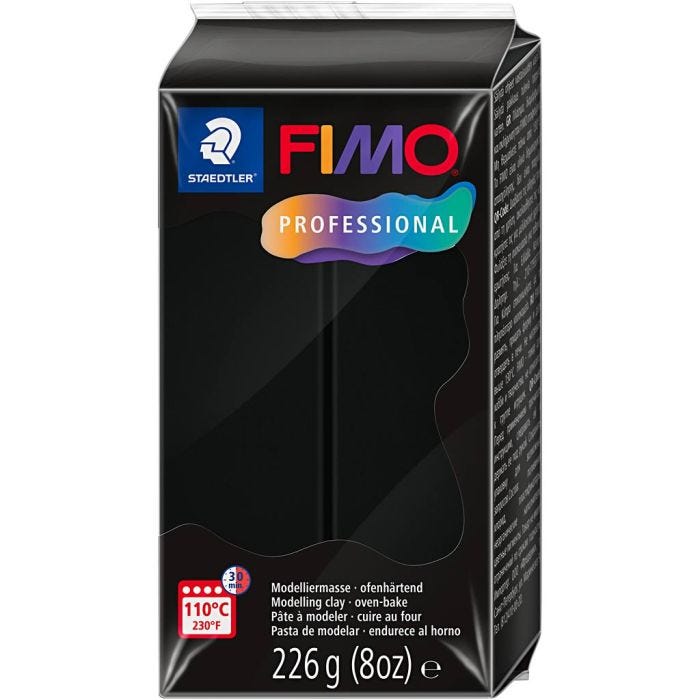 FIMO® Professional Clay , musta, 226 g/ 1 pkt
