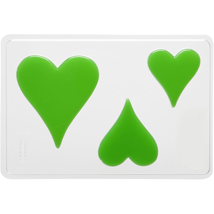 Valumuotit, sydän, 6+8+10 cm, 9 mm, 14,9x22 cm, 1 kpl
