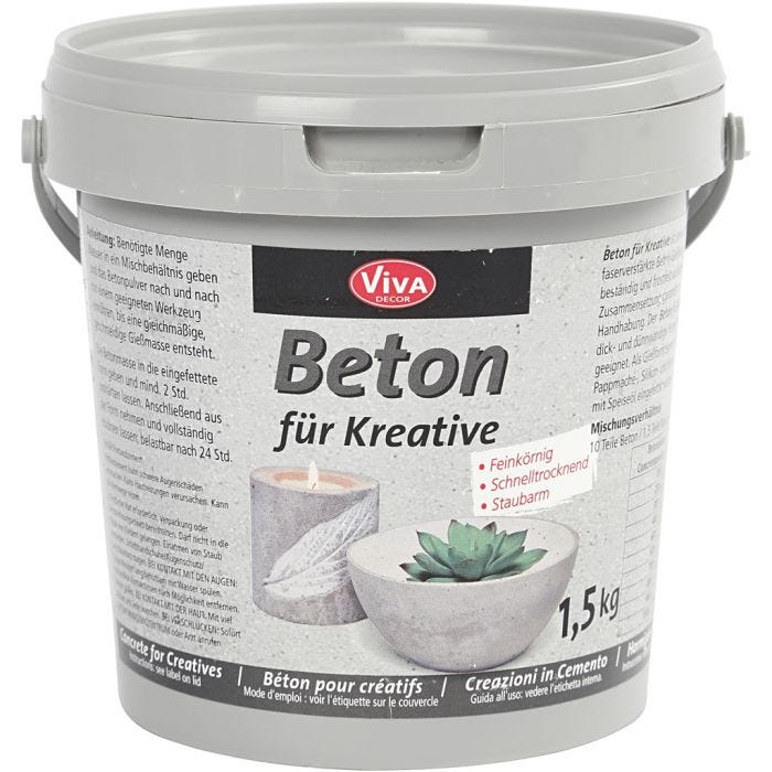 Askartelubetoni, harmaa, 1500 g/ 1 pkk