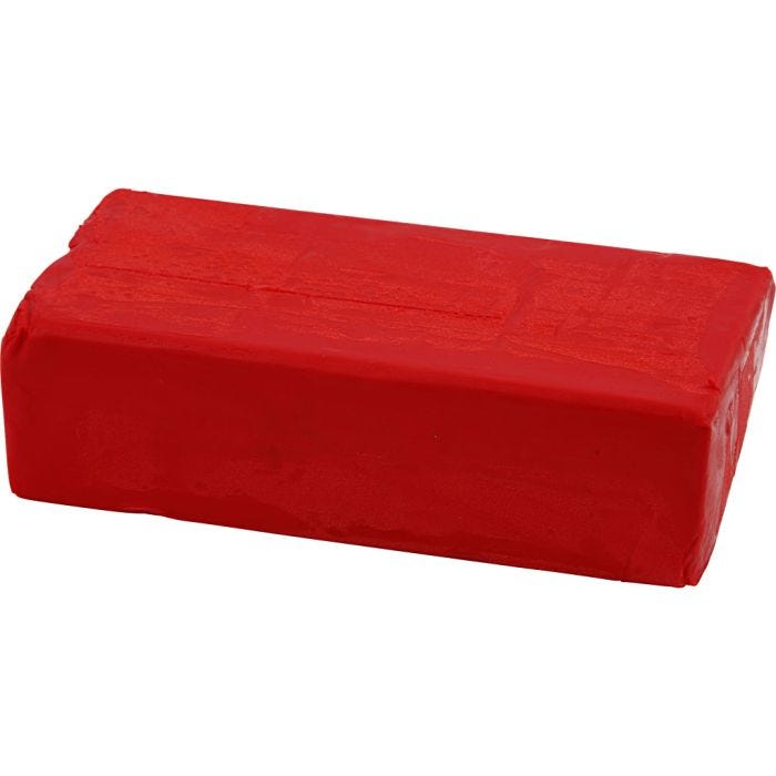 Muovailuvaha, koko 13x6x4 cm, punainen, 500 g/ 1 pkt