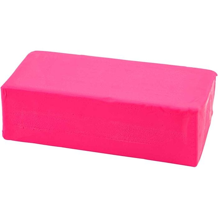 Muovailuvaha, koko 13x6x4 cm, neonpinkki, 500 g/ 1 pkt