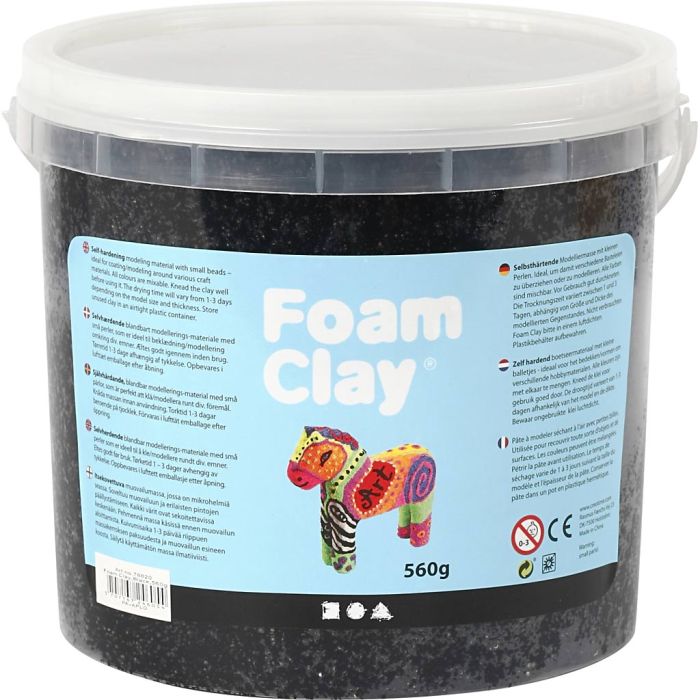 Foam Clay® Helmimassa, musta, 560 g/ 1 prk
