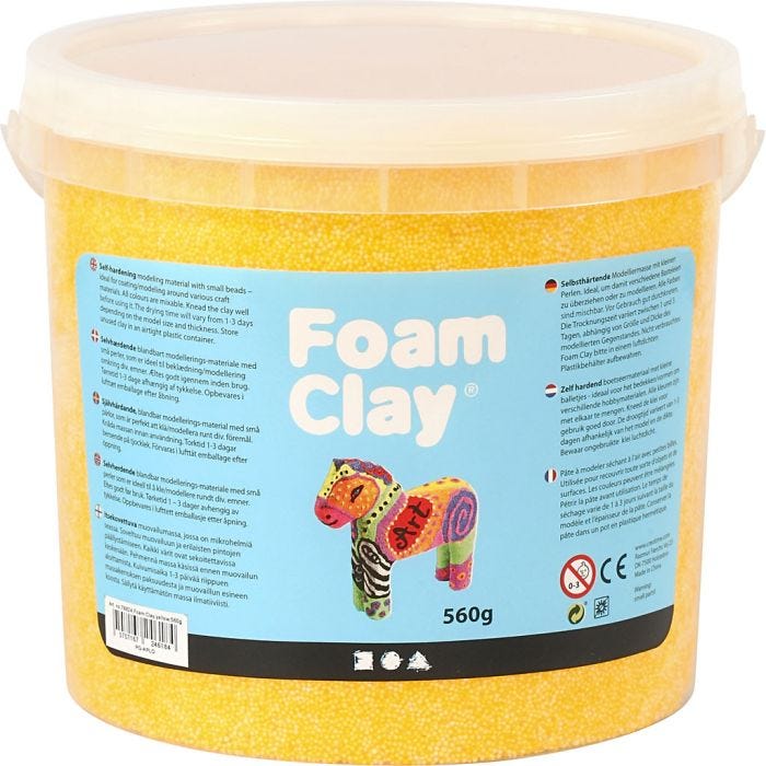 Foam Clay® Helmimassa, keltainen, 560 g/ 1 prk