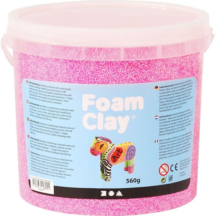 Foam Clay® Helmimassa, neonpinkki, 560g/ 1 prk