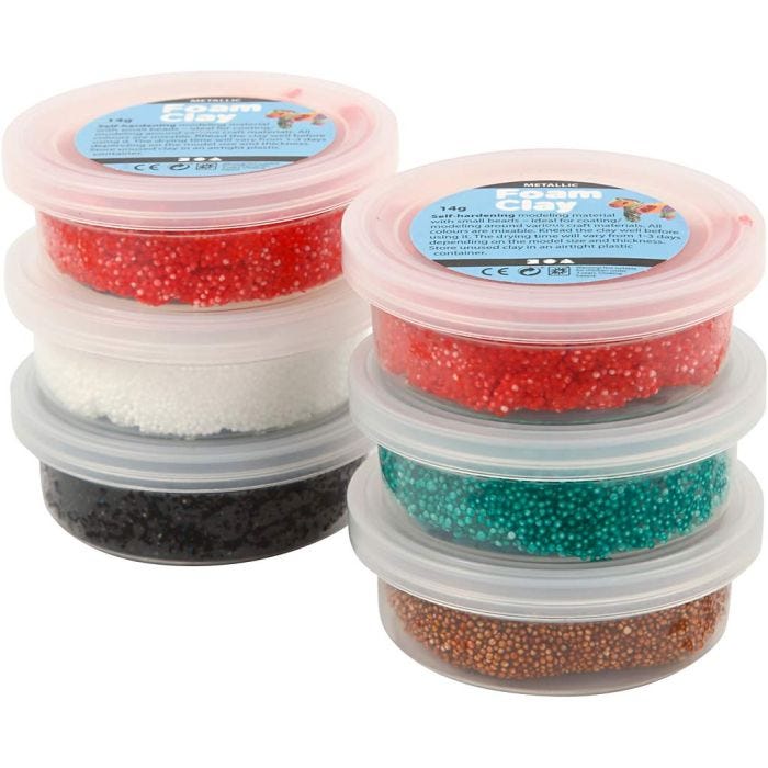 Foam Clay® Helmimassa, jouluteema, 6x14 g/ 1 pkt