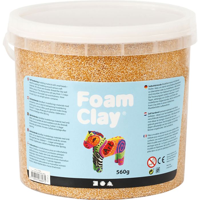Foam Clay® Helmimassa, metallinen, kulta, 560 g/ 1 prk