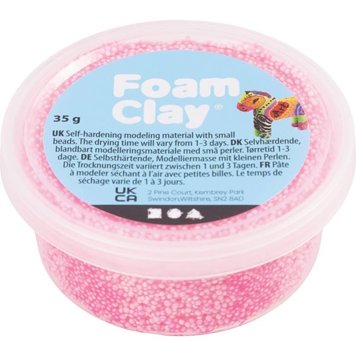 Foam Clay® Helmimassa, pinkki, 35 g/ 1 tb