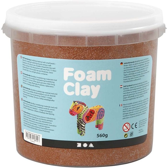 Foam Clay® Helmimassa, ruskea, 560 g/ 1 prk