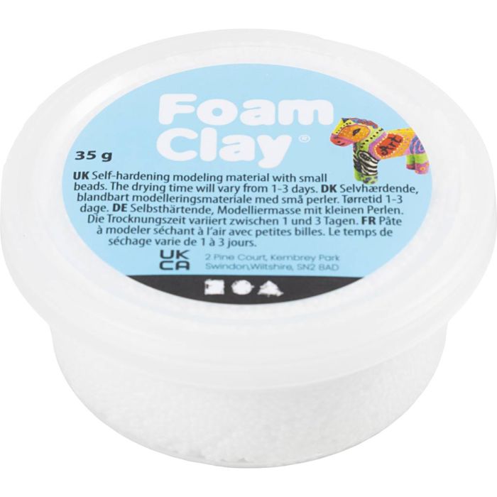Foam Clay® Helmimassa, valkoinen, 35 g/ 1 tb