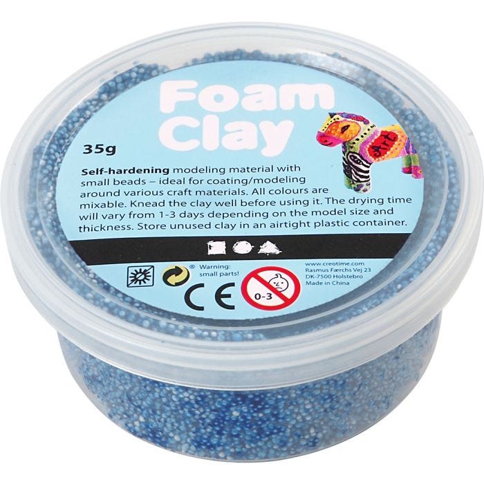 Foam Clay® Helmimassa, sininen, 35 g/ 1 tb