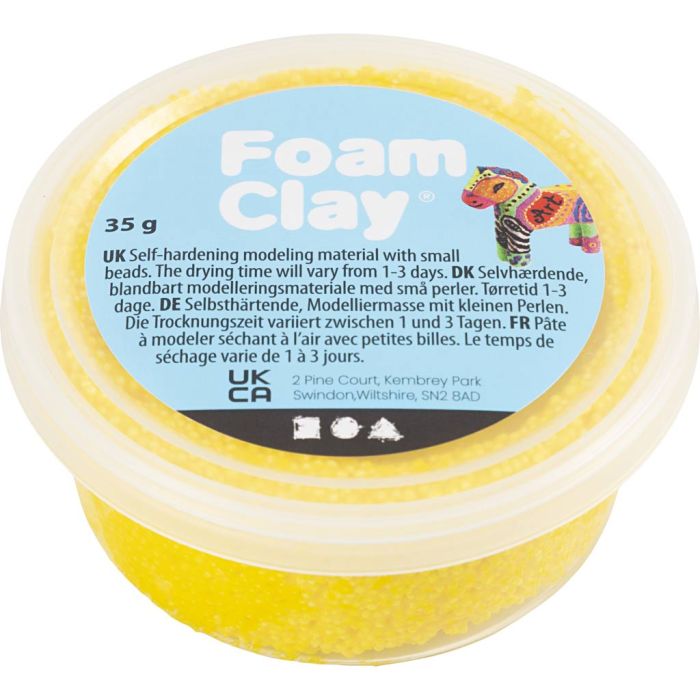 Foam Clay® Helmimassa, keltainen, 35 g/ 1 tb