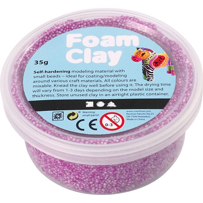 Foam Clay® Helmimassa, neonlila, 35 g/ 1 tb