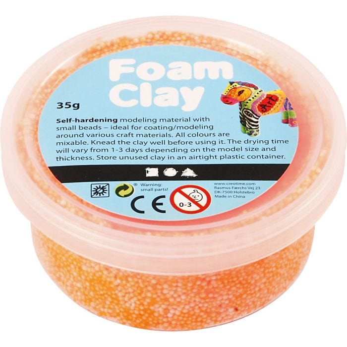 Foam Clay® Helmimassa, neonoranssi, 35 g/ 1 tb