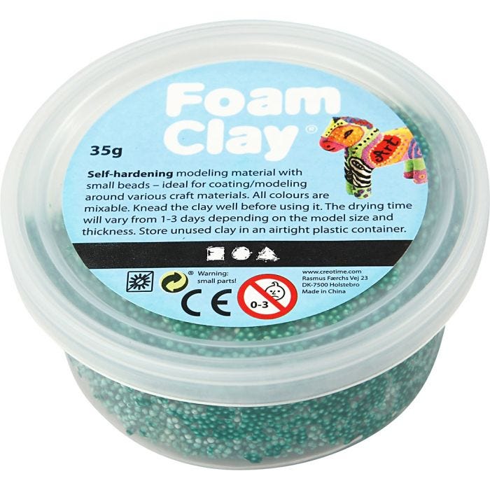 Foam Clay® Helmimassa, tummanvihreä, 35 g/ 1 tb