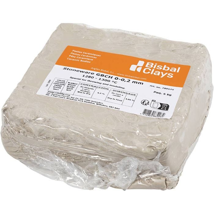 Kivisavi, luonnonvalkonen, 5 kg/ 1 pkt