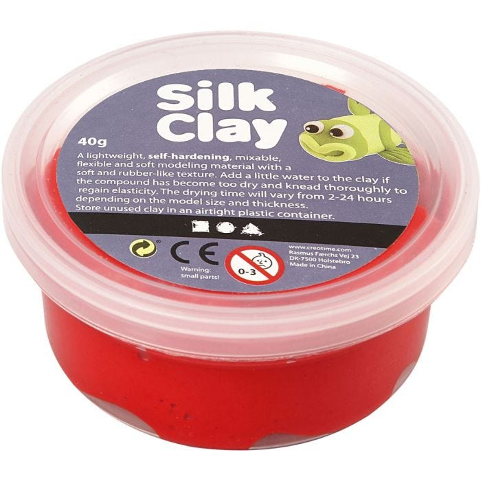 Silk Clay®, punainen, 40 g/ 1 tb
