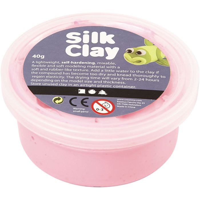 Silk Clay®, pinkki, 40 g/ 1 tb