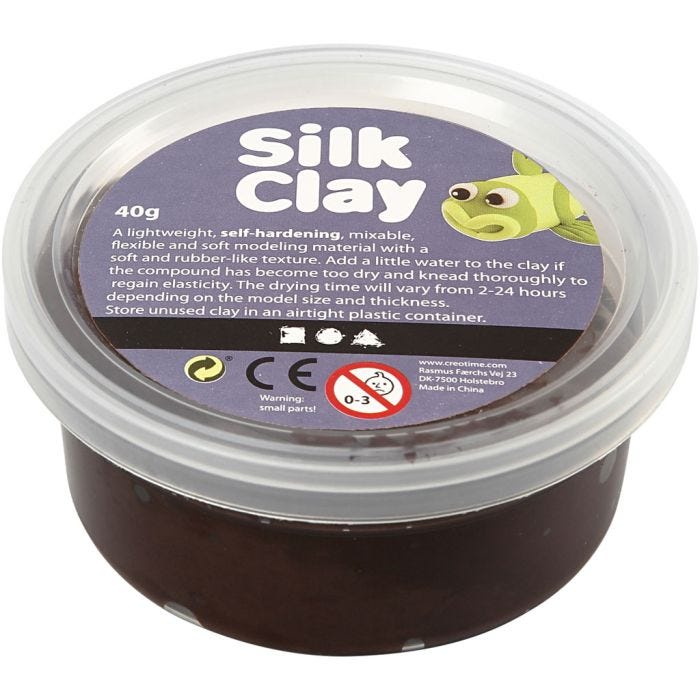 Silk Clay®, ruskea, 40 g/ 1 tb