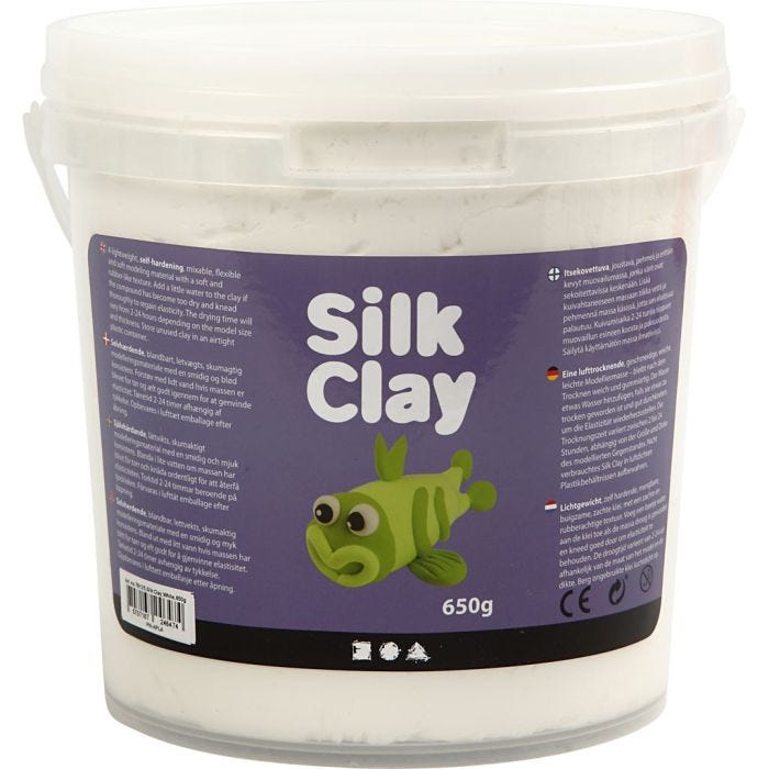 Silk Clay®, valkoinen, 650 g/ 1 prk