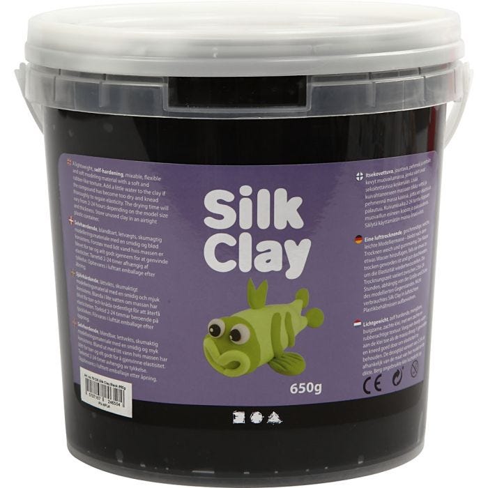 Silk Clay®, musta, 650g/ 1 prk