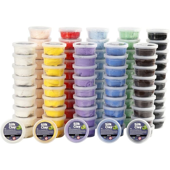 Silk Clay®, värilajitelma, 10 tb/ 1 pkt
