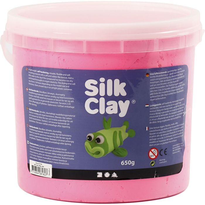 Silk Clay®, pinkki, 650 g/ 1 prk