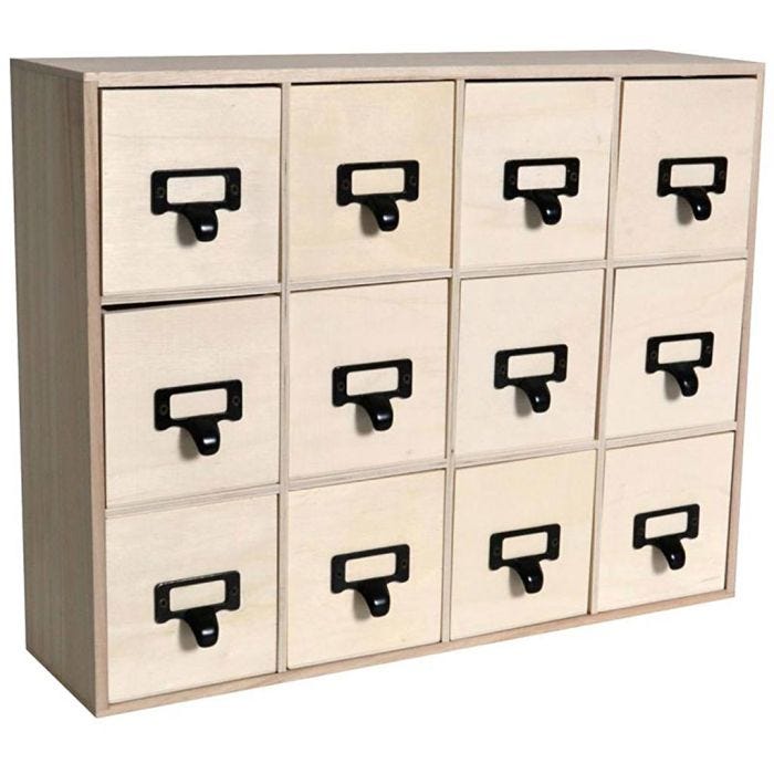 Karkea puinen laatikosto – metallikahvat, koko 41,5x32,5x11 cm, 1 kpl